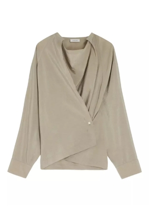 LEMAIRE twisted draped blouse - Neutrals
