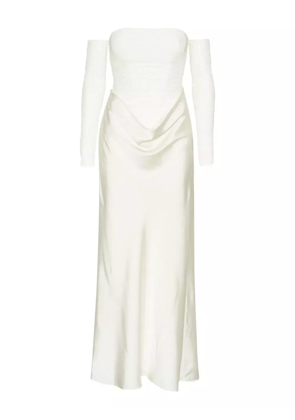 ROTATE BIRGER CHRISTENSEN ruched-details maxi dress - White