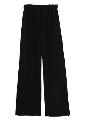 HUGO plissé crepe trousers - Black