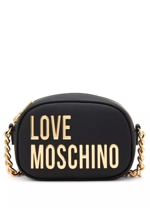 Love Moschino logo-appliqué crossbody bag - Black