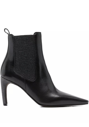 Brunello Cucinelli 80mm pointed-toe chelsea boots - Black