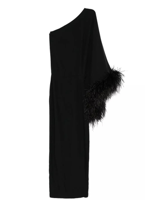 Taller Marmo Feathered Eternity maxi dress - Black