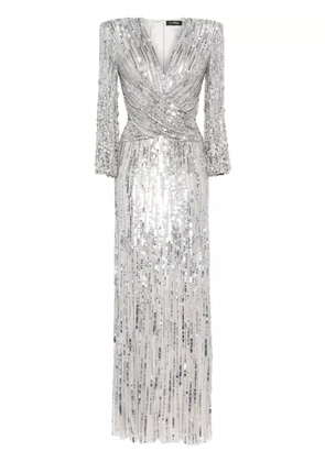 Jenny Packham Cosmos sequined gown - Metallic