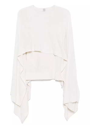 TOTEME bouclé cape sweater - Neutrals