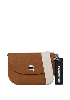 Karl Lagerfeld Ikon flap crossbody bag - Brown