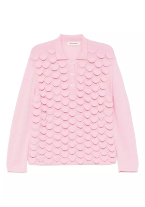 Namacheko bird feather polo shirt - Pink