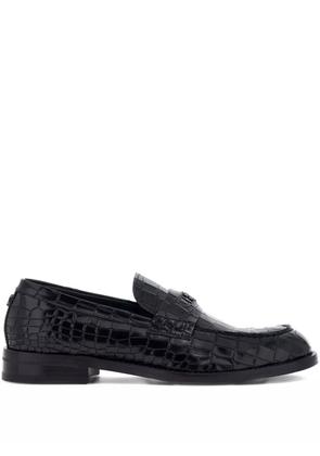 Roberto Cavalli crocodile-embossed loafers - Black