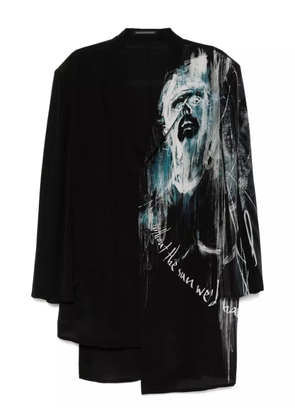 Yohji Yamamoto pattered blazer - Black