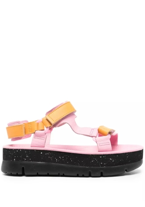 Camper Oruga Up platform leather sandals - Pink