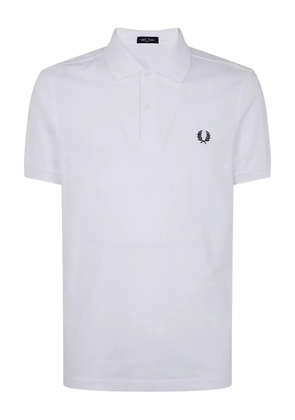 Fred Perry laurel wreath-embroidered polo shirt - White