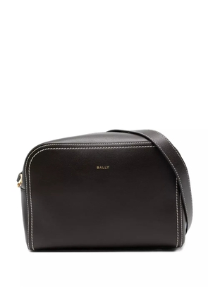 Bally contrast-stitch leather shoulder bag - Black