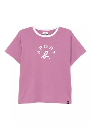 SPORT b. by agnès b. logo-print T-shirt - Purple