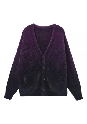 FIVE CM ombré V-neck cardigan - Purple