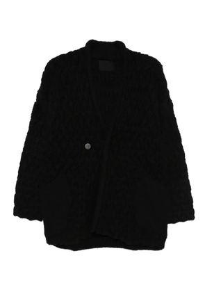 Devoa cable-knit cardigan - Black