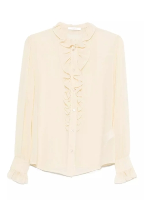 Vivetta ruffled silk blouse - Neutrals
