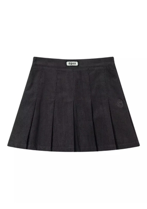 FINGERCROXX pleated corduroy mini skirt - Brown