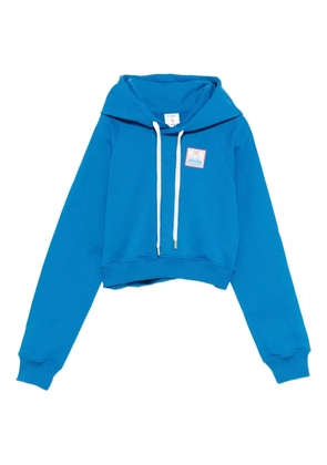 Casablanca cropped cotton hoodie - Blue