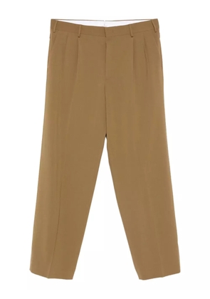 Cellar Door pleated button-fly trousers - Brown