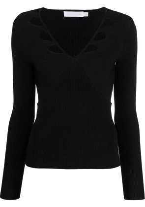 Simkhai ribbed-knit cut-out top - Black