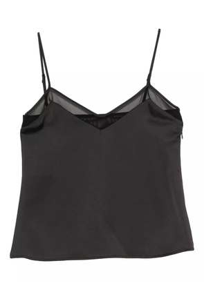 IMPERIAL sheer-panelled top - Black
