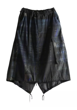 Y's patchwork pocket midi skirt - Blue