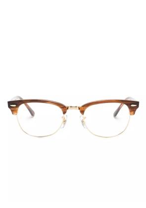 Ray-Ban Clubmaster square-frame glasses - Brown