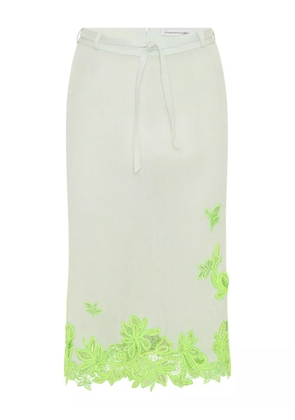 Christopher Esber lace-trim midi skirt - White