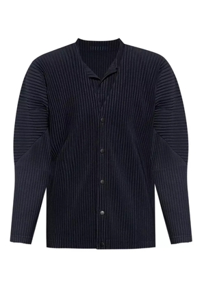 Homme Plissé Issey Miyake pleated button-fastening cardigan - Blue