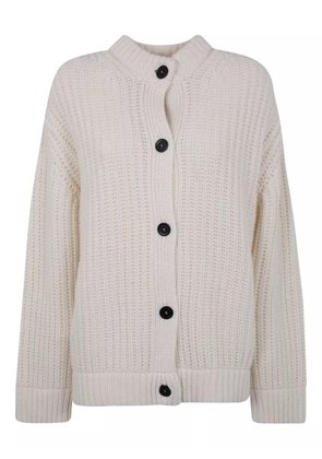 Semicouture Amalia ribbed wool cardigan - Neutrals