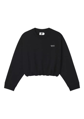 izzue embroidered sweatshirt - Black