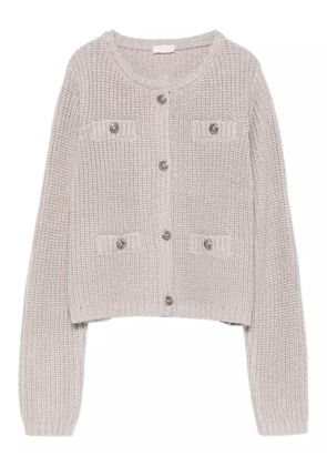 LIU JO welt-pockets cardigan - Neutrals