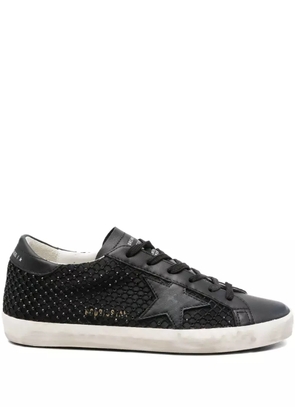 Golden Goose Super-Star beaded leather trainers - Black
