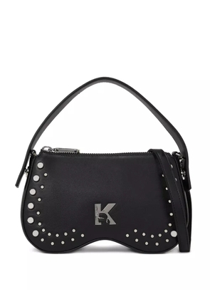 Karl Lagerfeld Jeans stud-embellished top-handle shoulder bag - Black