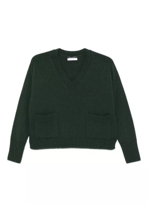 AROVESCIO v-neck patch-pocket sweater - Green