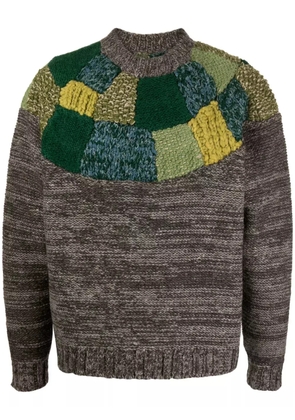KAPITAL 3G patchwork-design jumper - Brown