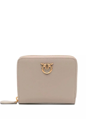 PINKO zip-around leather wallet - Neutrals