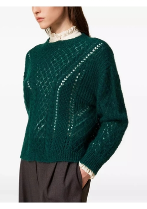 TWINSET open-work cable-knit jumper - Green