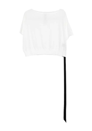 Rick Owens DRKSHDW boat-neck cotton top - White