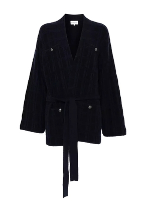 BOMPARD jacquard belted jacket - Blue