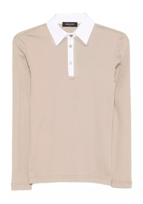 Fabiana Filippi long-sleeve polo shirt - Neutrals