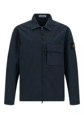 Stone Island zip-fastening patch-pocket shirt jacket - Blue