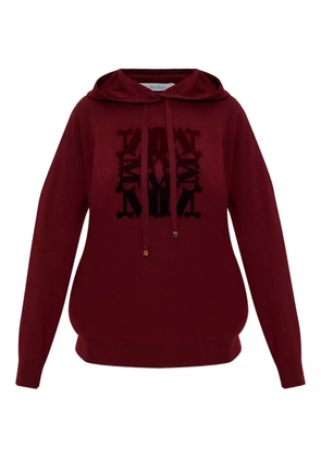 Max Mara logo-detail hooded sweater - Red
