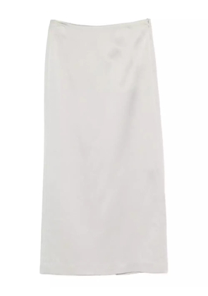 Brunello Cucinelli straight-hem midi skirt - Grey