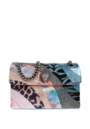 Kurt Geiger London patchwork crystal-embellished shoulder bag - Pink