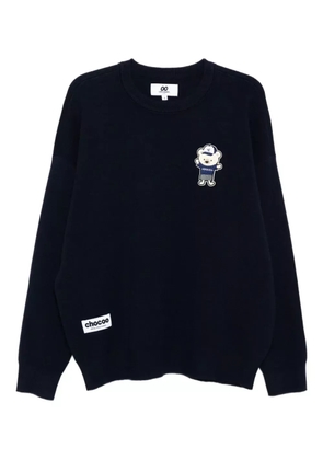 CHOCOOLATE bear-embroidered jumper - Blue