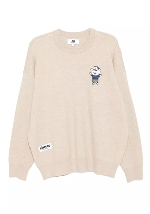 CHOCOOLATE bear-embroidered jumper - Neutrals