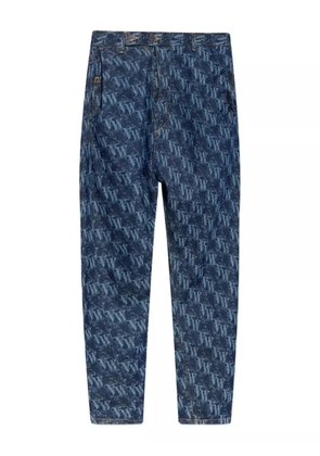 Vivienne Westwood monogram-pattern tapered jeans - Blue