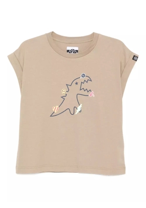 SPORT b. by agnès b. logo-print cotton T-shirt - Brown