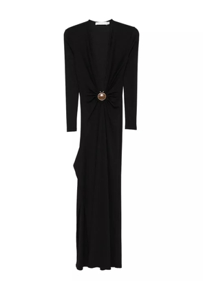 Christopher Esber stone-embellished long-sleeve dress - Black