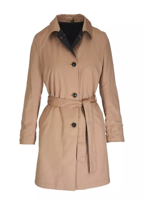 Kiton belted collared coat - Black